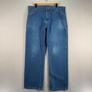 Vintage Dickies Jeans Mens 40x30 Blue Medium Wash Denim Straight Leg Relaxed‎